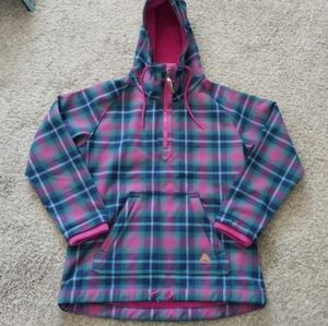 Burton Flannorak Dryride Pullover Jacket Hoodie L womens
